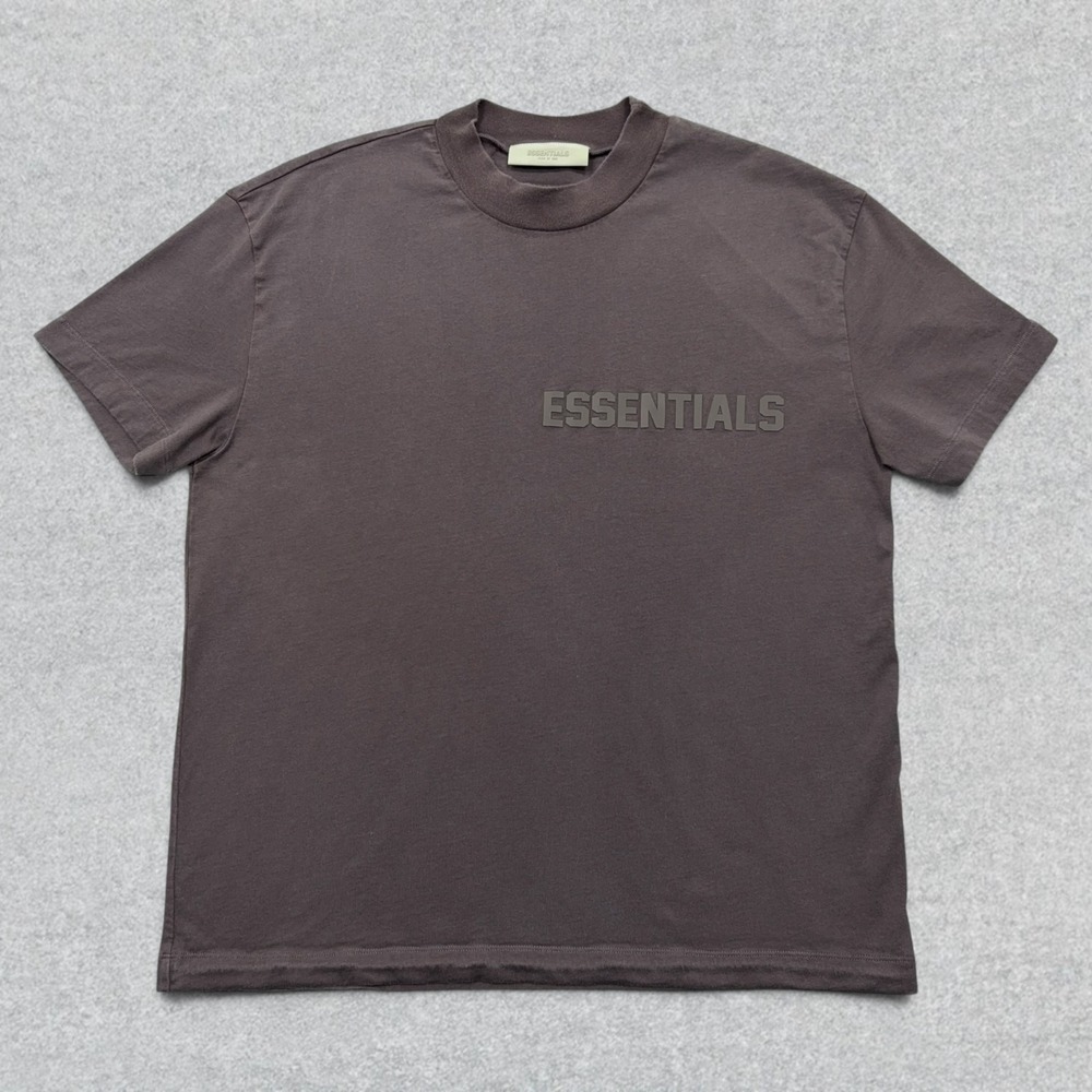 Fear of God Essentials Shirt Mens Medium Plum Short Sleeve Cotton Streetwear